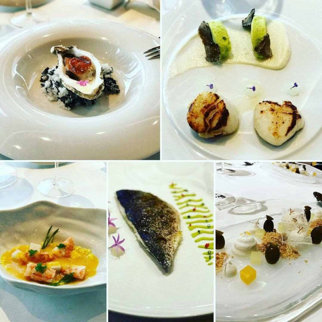 six course Greek seafood tasting dinner