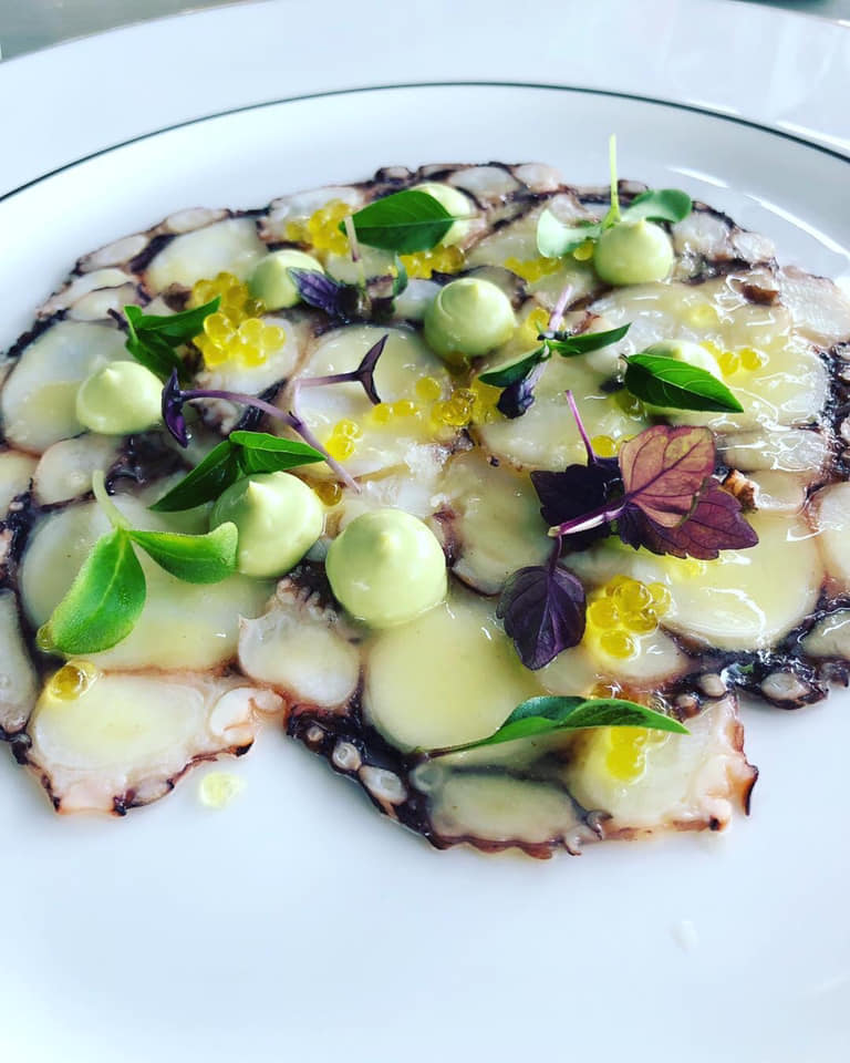 smoked octopus carpaccio - Journal Pomegranate Wellness Spa Hotel