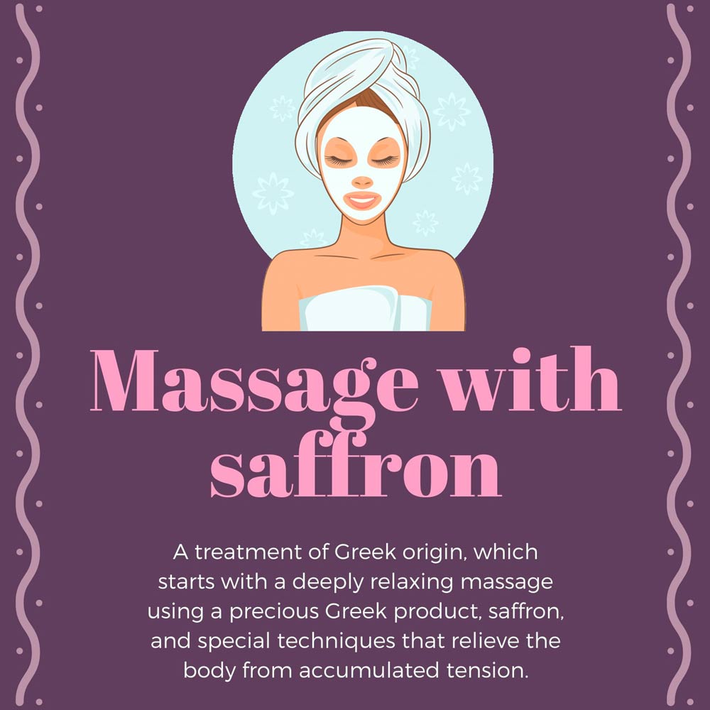 Massage with saffron